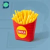 french fry packaging with logo